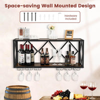 Giantex Wall Mounted Wine Rack, Wine Display Shelf