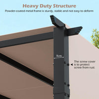 3 x 3 M Flat Top Pergola with Retractable Canopy