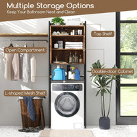 Over-The-Toilet Storage Cabinet Bathroom Organizer with 2 Doors