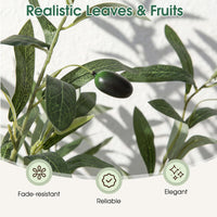 1.5M Tall Faux Greenery Plants with Realistic Fruits and Mosses