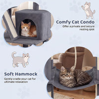 Cat Tree Tower for Indoor Cats Multi-Level Cat Condo with Plush Top Perch