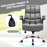 Giantex Gaming Office Chair w/Adjustable Height & Tilt Angle, Ergonomic Computer Chair (Grey)