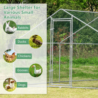 Walk-in Pen Run for Chicken, Rabbits, Ducks, Poultry Cage, Rabbit Hutch Ferret Cage (600 cm x 300 cm x 195 cm)