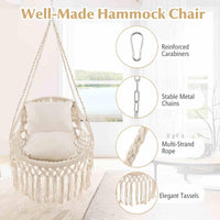 Hanging Hammock Chair with Soft Seat Cushions for Patio/Bedroom