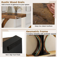 Console Table Rectangular Entryway Table with Geometric Frame