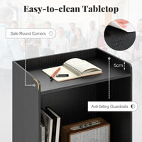 Giantex Rolling Lectern Stand, 105cm Presentation Podium with 2 Storage Shelves