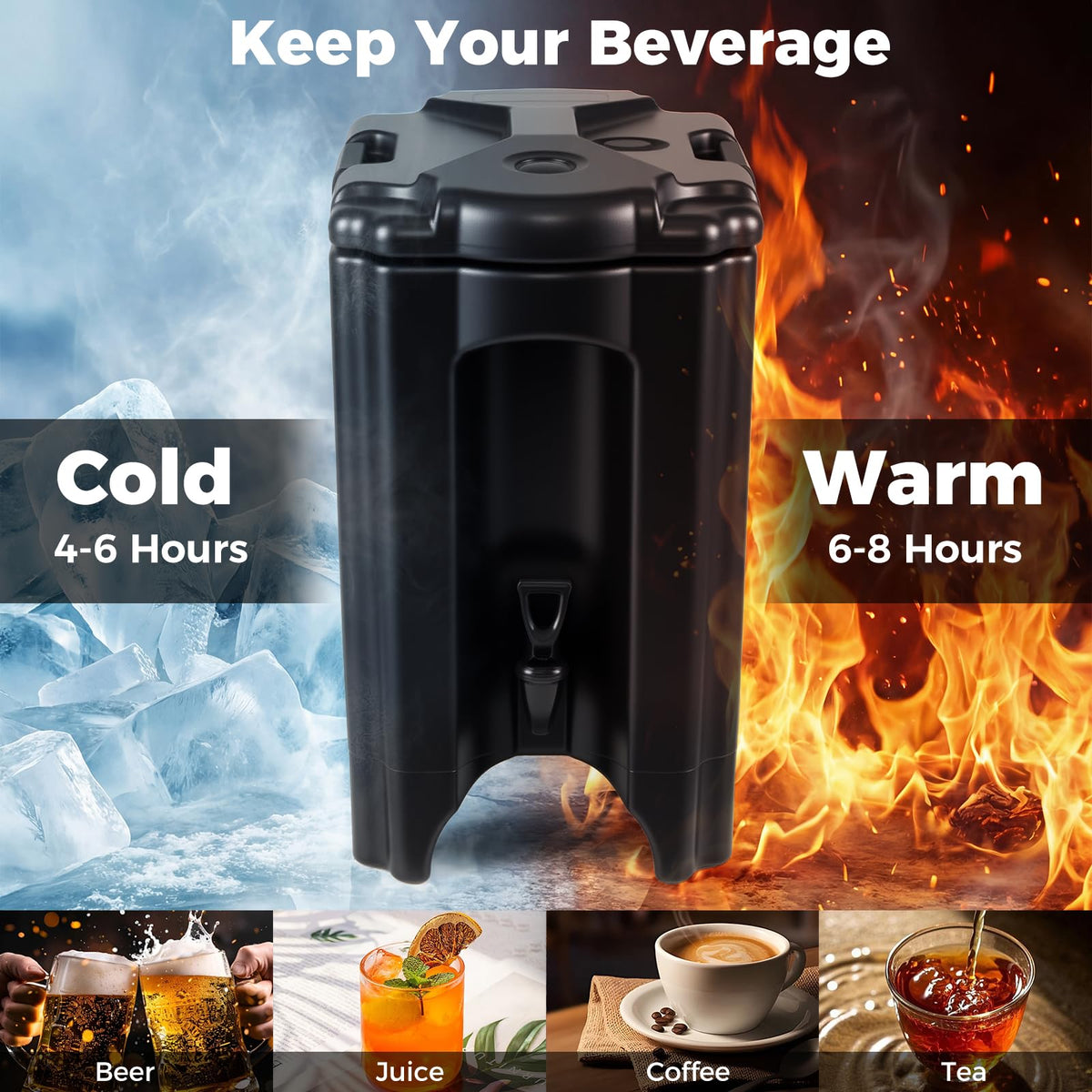 Giantex 18 L Insulated Beverage Dispenser, Hot and Cold Drink Server Carrier