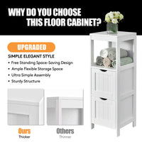 Giantex Bathroom Floor Cabinet, Wooden Storage Cabinet with 2 Removable Drawers