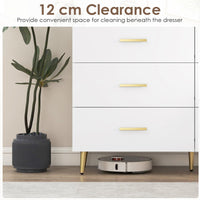 6 Drawer Dresser with Anti-Toppling Device and Modern TV Stand