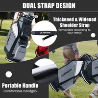 14-Way Golf Cart Bag, Lightweight Portable Golf Club Bag with Cooler Bag, Waterproof Valuable Pocket