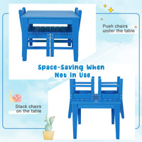 3-Piece All-Weather Kids Table & Chairs Set for Home & Backyard
