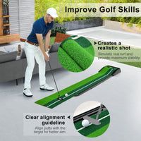 250 CM Putting Green, Premium Golf Practice Turf with Simulate Grass Turf