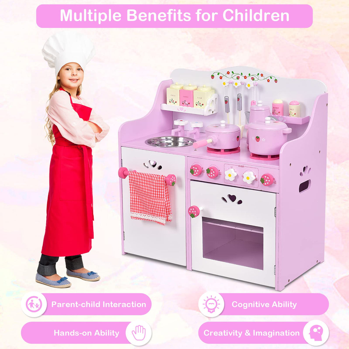 Cooking Toys with Utensils Appliances for Kids