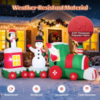 3.5m Christmas Inflatables Train with Snowman and Gift Box