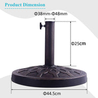 Half Round/Round Resin Umbrella Base, Outdoor Patio Umbrella Holder