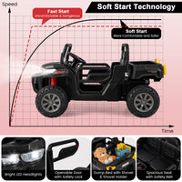 12V 2-Seater Kids Ride On Dump Truck with Shovel and Remote Control