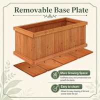Raised Garden Bed with 4 Drainage Holes and Bottom Gaps for Vegetables Flowers Herbs