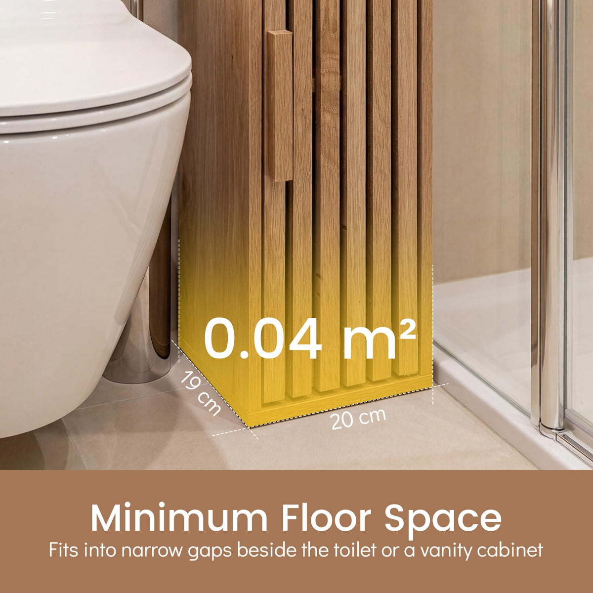 Slim Bathroom Cabinet with Door and Adjustable Shelf for Small Spaces