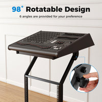 2 Layer Professional Audio Rack Mount with Lockable Wheels