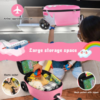 2-IN-1 Kids Luggage with Wheels for Kids Ages 5+