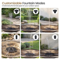 71cm Bird Bath with Solar Powered Fountain, Outdoor Pedestal Birdbath