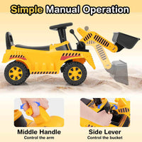 Ride on Bulldozer Excavator Digger Toy with Adjustable Bucket