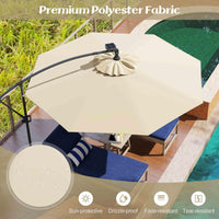 3M Solar LED Offset Cantilever Umbrella with Easy Tilt Adjustment