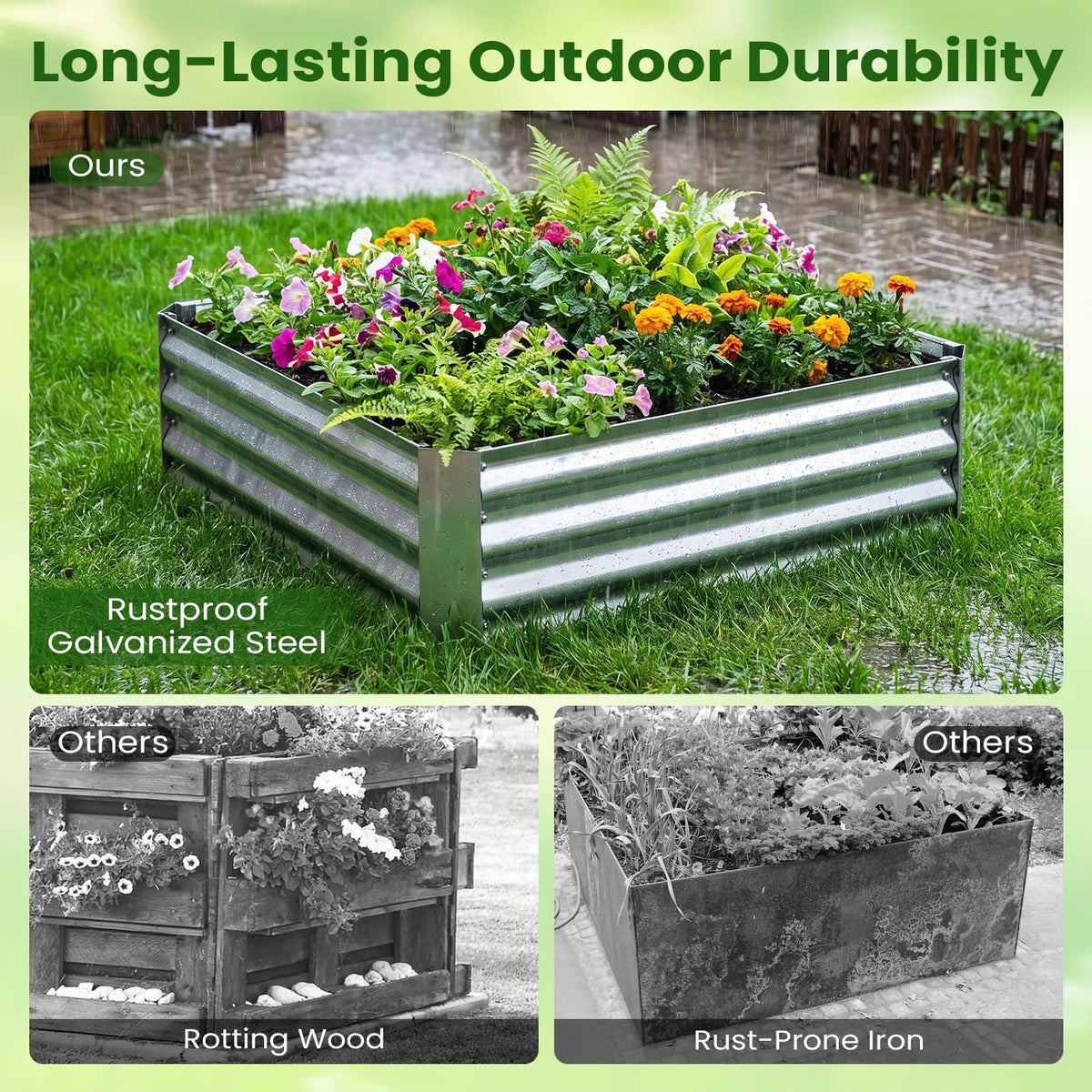 Galvanized Raised Garden Bed Kit