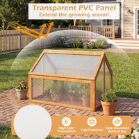 Wood Cold Frame Greenhouse, Portable Raised Flower Planter Protection
