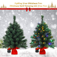 66cm Pre-Lit Tabletop Christmas Tree with 8 Flash Modes for Home Party