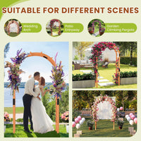 235 cm Garden Arch Wooden Arbor for Climbing Plants