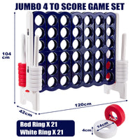 Giant Connect 4 in A Row Jumbo Family Garden yard Game Outdoor Toy 4-to-Score Kids Adult Family Party