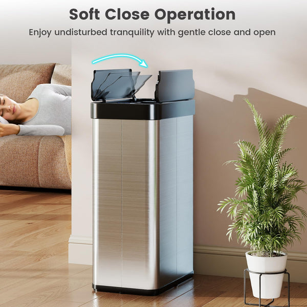 Infrared Motion Sensor Garbage Can with Automatic Wing Lid