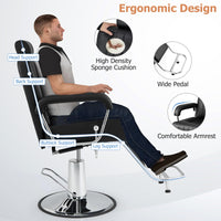 360° Swivel Salon Chair with Adjustable Headrest