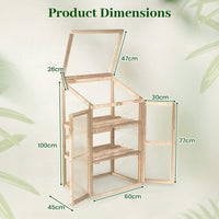 Wooden Garden Cold Frame Greenhouse, Portable Outdoor Indoor Cold Frame Kit