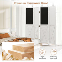 Giantex 170 CM Tall 4-Panel Room Divider with 2 Blackboards & 2 Whiteboards