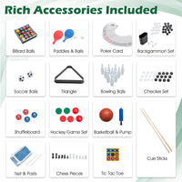 14-in-1 Combo Game Table Set with Foosball for Home and Office