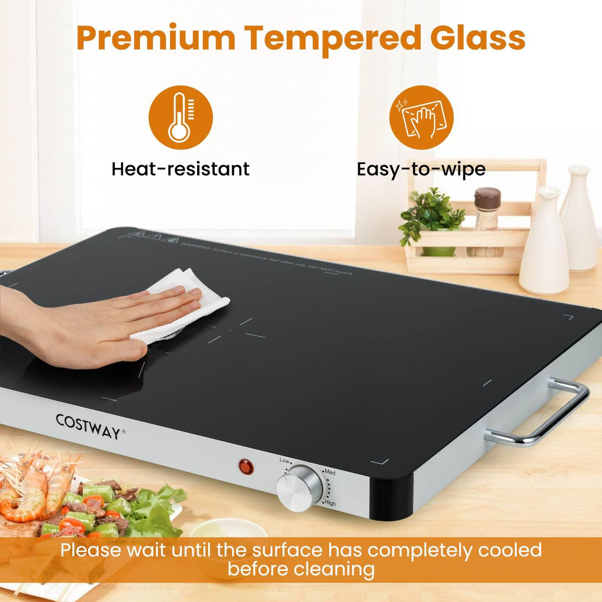 Electric Warming Tray, Food Warmer with Adjustable Temperature Control
