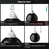 53.5 cm 81.5kg Water Punching Bag with Adjustable Metal Chain