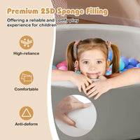 Round Foam Ball Pits with 200 Ocean Balls and Washable PU Cover