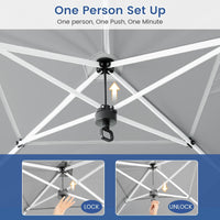 3 x 6 m Pop up Canopy Tent with 6 Sidewalls and Wheeled Bag