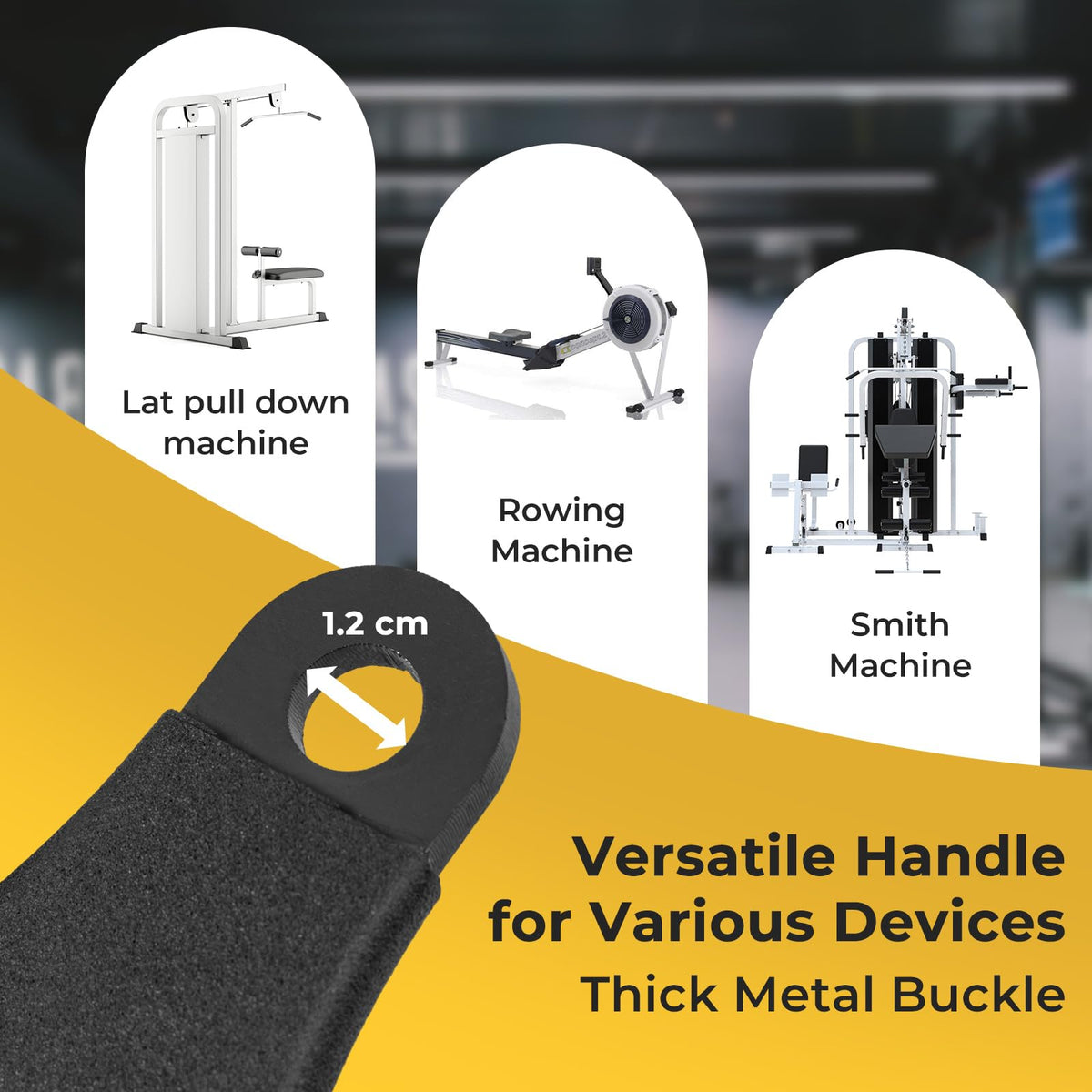 Pulley Cable Attachments for Back Bicep Tricep Strength Training at Home