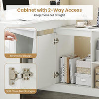 L-shaped Computer Desk Reversible Writing Desk with 4 Storage Compartments