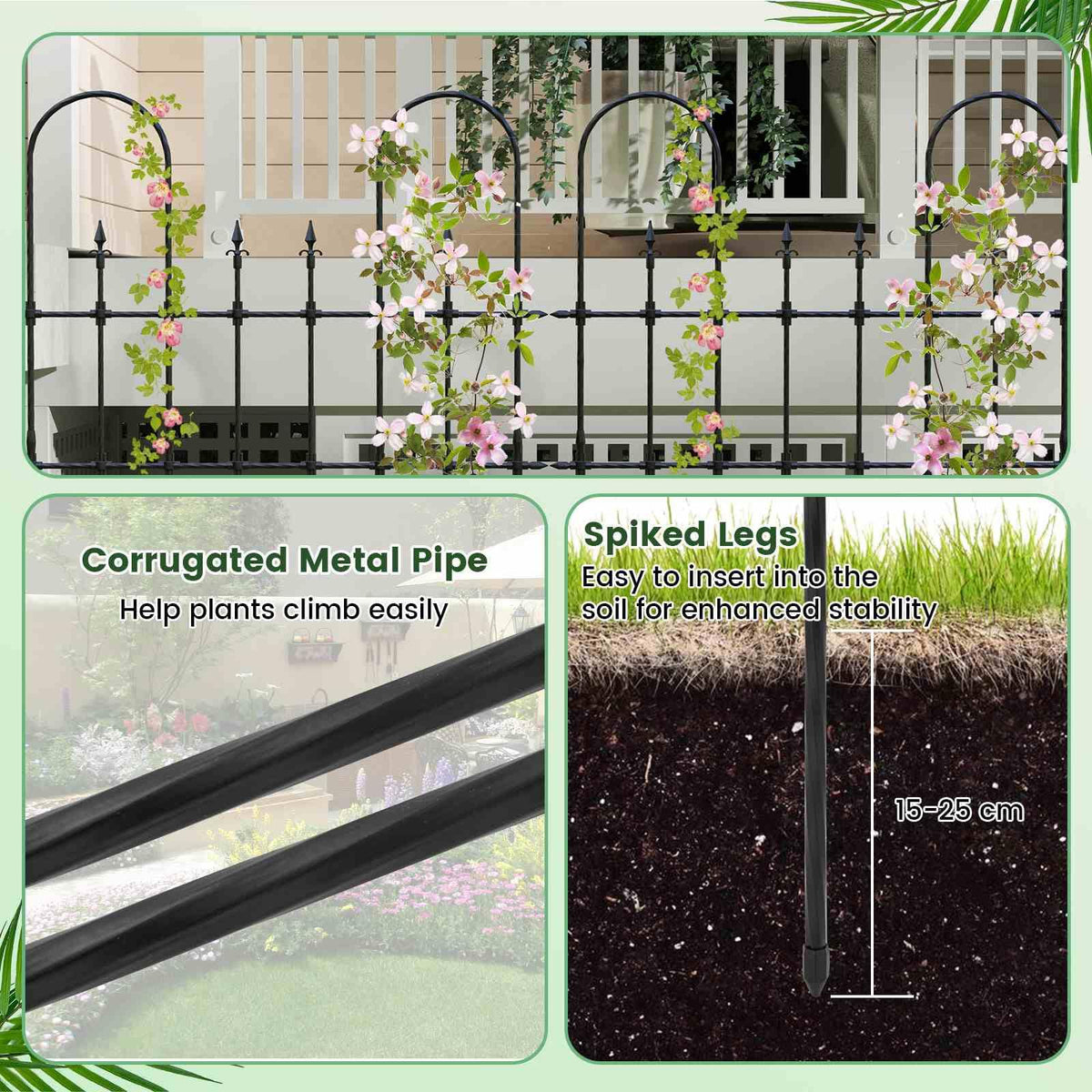 Decorative Garden Fence for Vegetable Flower Cucumber Tomato