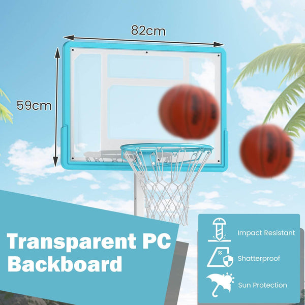 Pool Basketball Hoop with 82cm Shatterproof Backboard