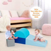 6PCS Kids Crawl & Climb Foam Play Set, Colorful Baby Foam Blocks to Crawling