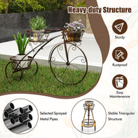 Tricycle Plant Stand, Flower Pot Cart Holder