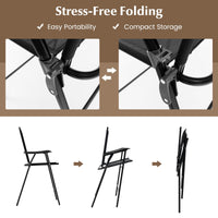 3 PCS Outdoor Bar Stool Set, Bistro Furniture with DPC Tabletop
