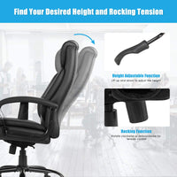 Giantex Executive Massage Chair, Ergonomic Office Chair w/ 6 Vibrating Points, Swivel Computer Chair