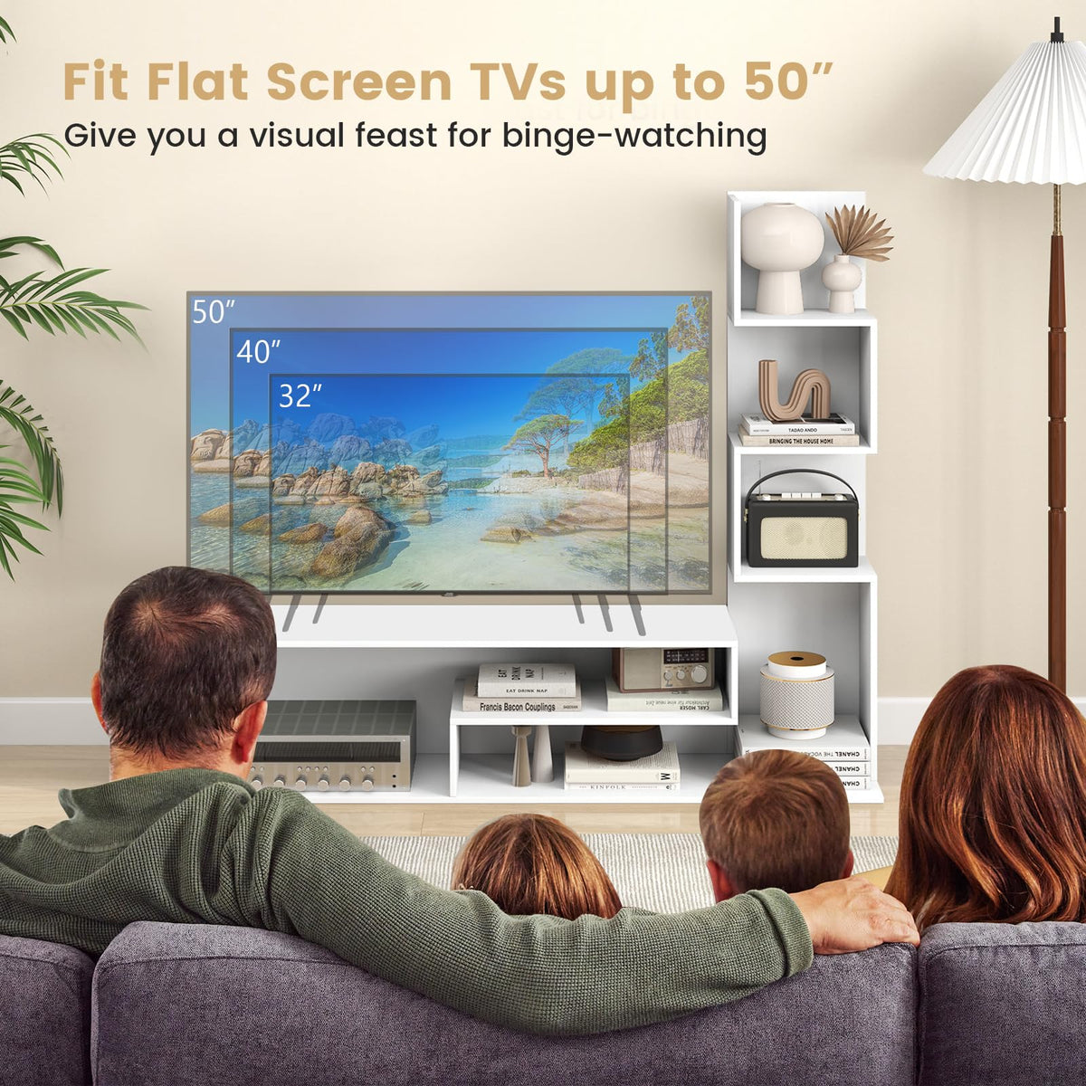Giantex Cube TV Stand for TVs up to 50”, Media Console Table
